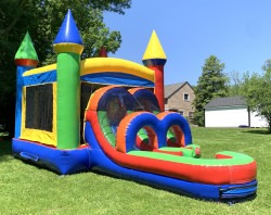 IMG 1959 1716451382 Modern Rainbow Bounce House Combo - Dry Slide