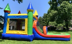 IMG 1960 1716451383 Modern Rainbow Bounce House Combo - Dry Slide